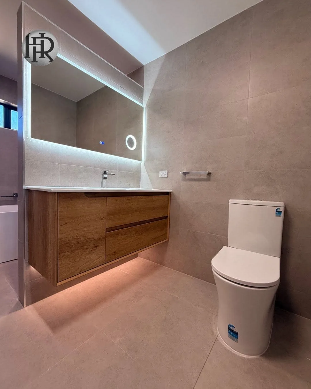 Recently completed bathroom renovation by Hobart Renovations